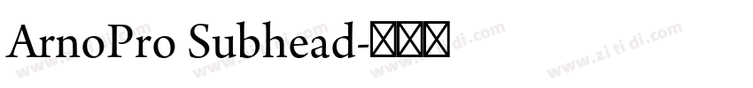 ArnoPro Subhead字体转换